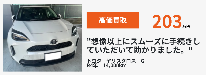 トヨタ　ヤリスクロスG　R4年　14,000km　＜203万円＞